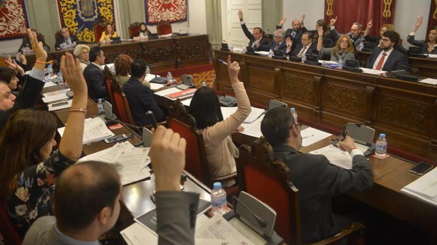 Pleno ordinario en el Ayuntamiento de Cartagena.