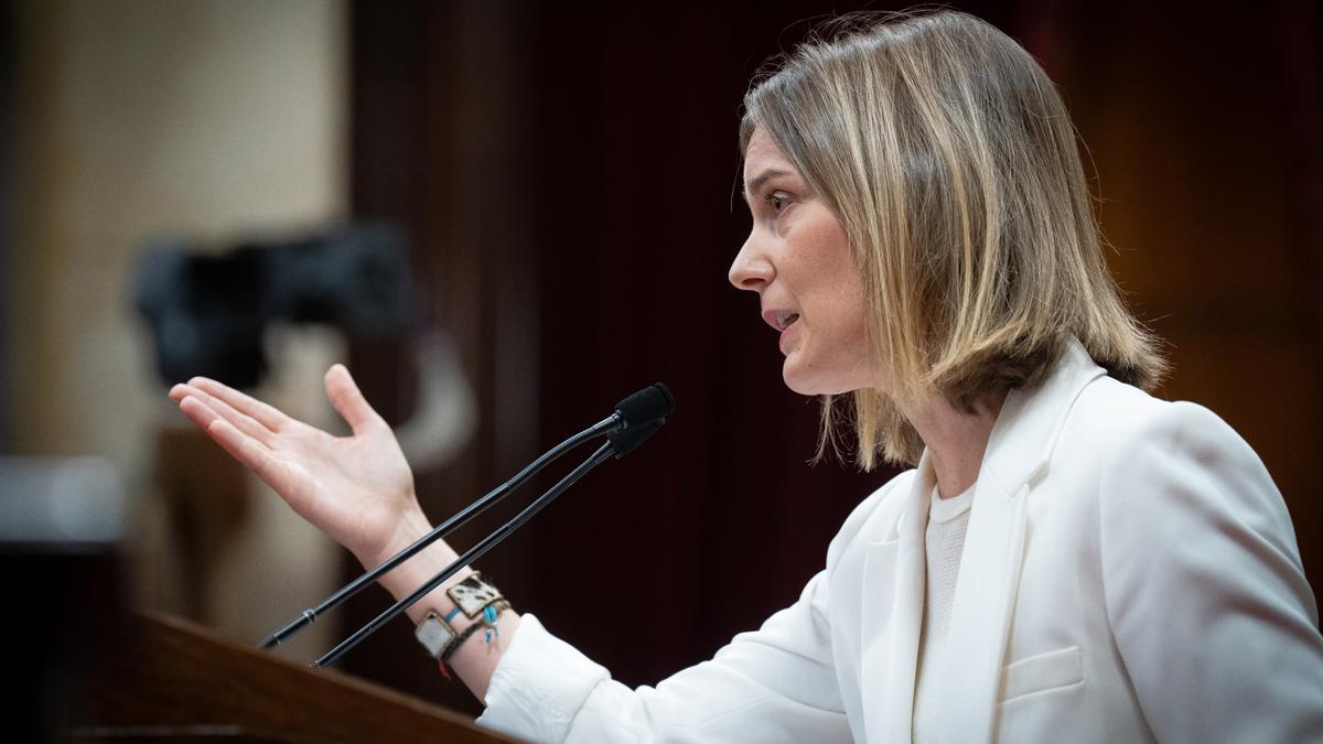 La líder de los 'comuns' en el Parlament de Cataluña, Jéssica Albiach.