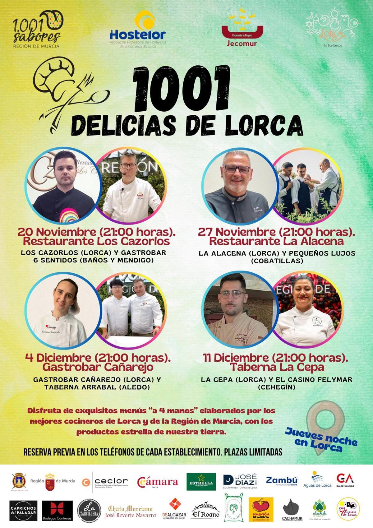 Cartel anunciador de '1001 Delicias de Lorca'.