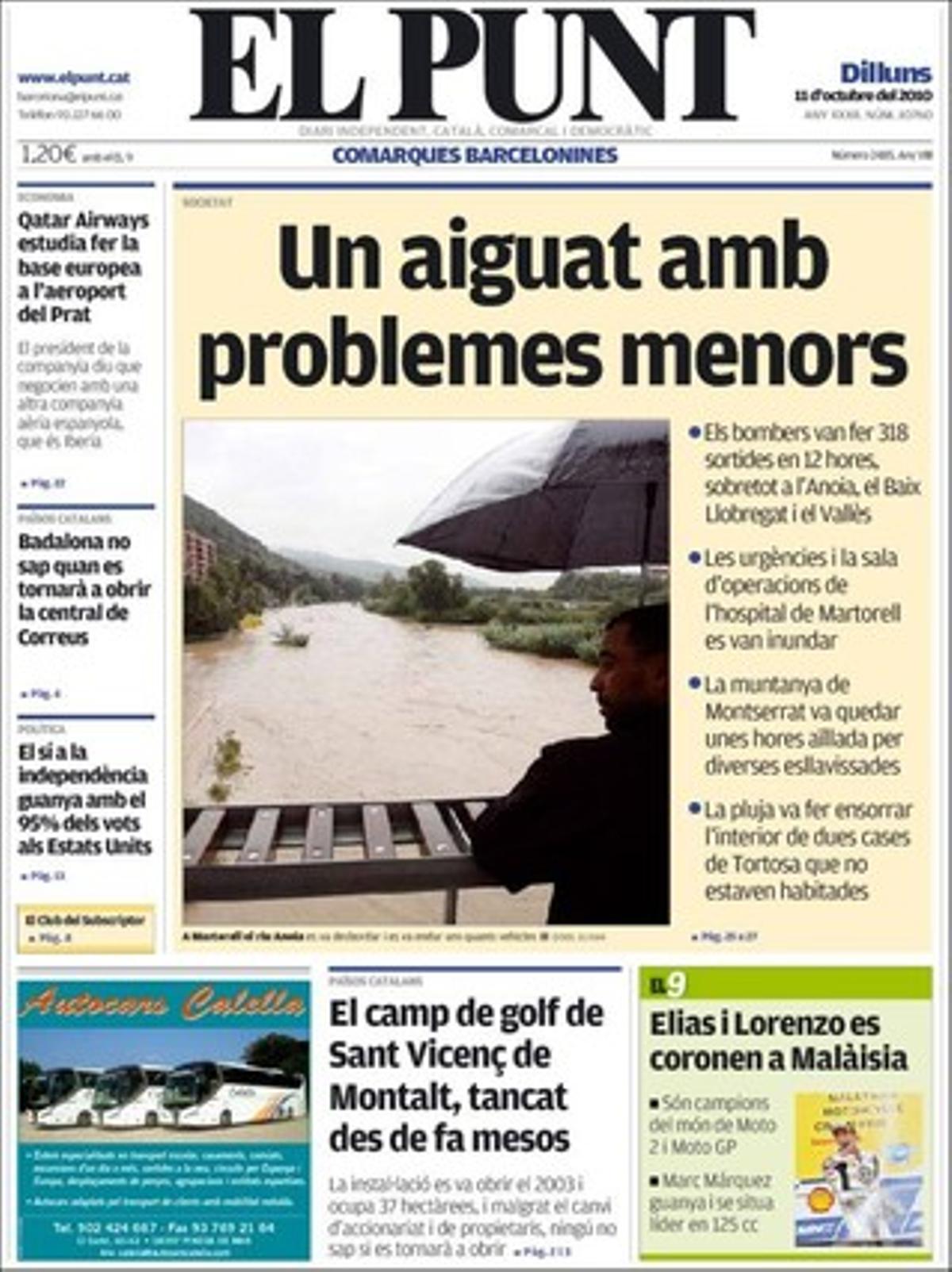 ’El Punt’ destaca també l’operació immobiliària fallida de Sant Vicenç de Montalt i que l’Estat no aconsegueix subhastar el complex mutual de Cambrils.