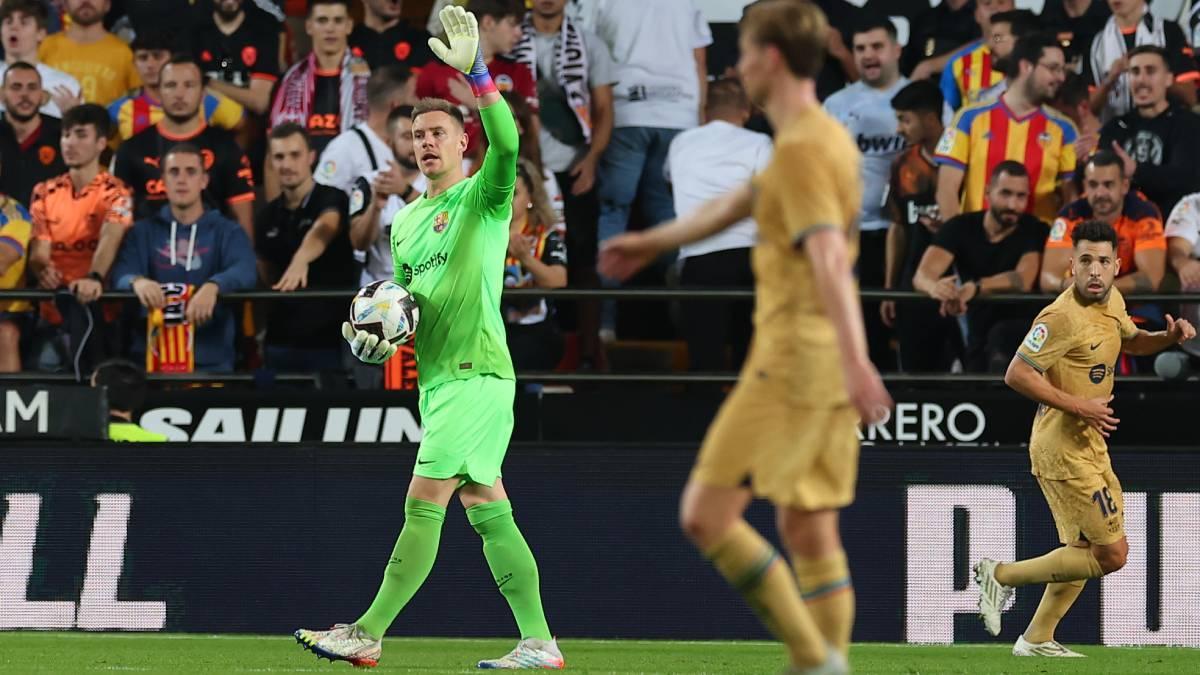 Ter Stegen volvió a rayar a gran nivel en Mestalla