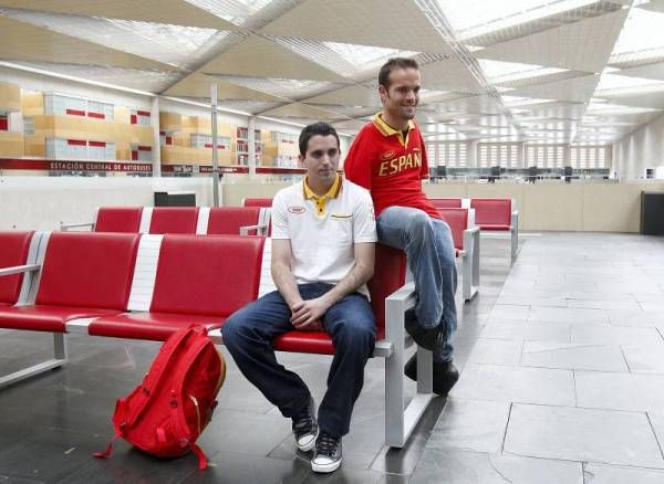Los paralímpicos en su llegada a Zaragoza, en imágenes