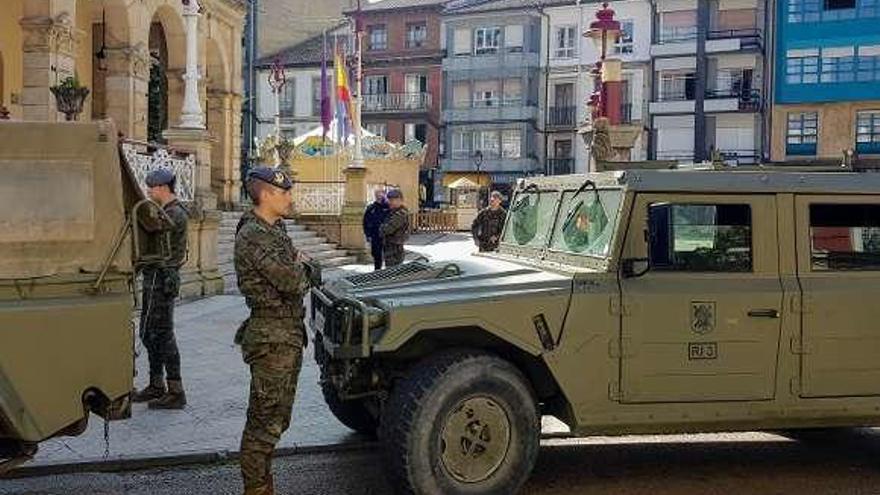 El Ejército, de vigilancia en Villaviciosa