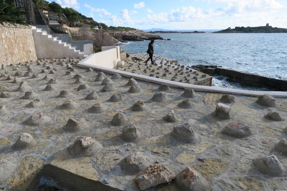 Zona dañada en la costa de Bendinat