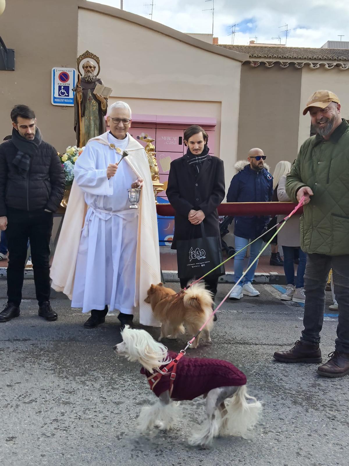 Un momento de la bendición de animales.