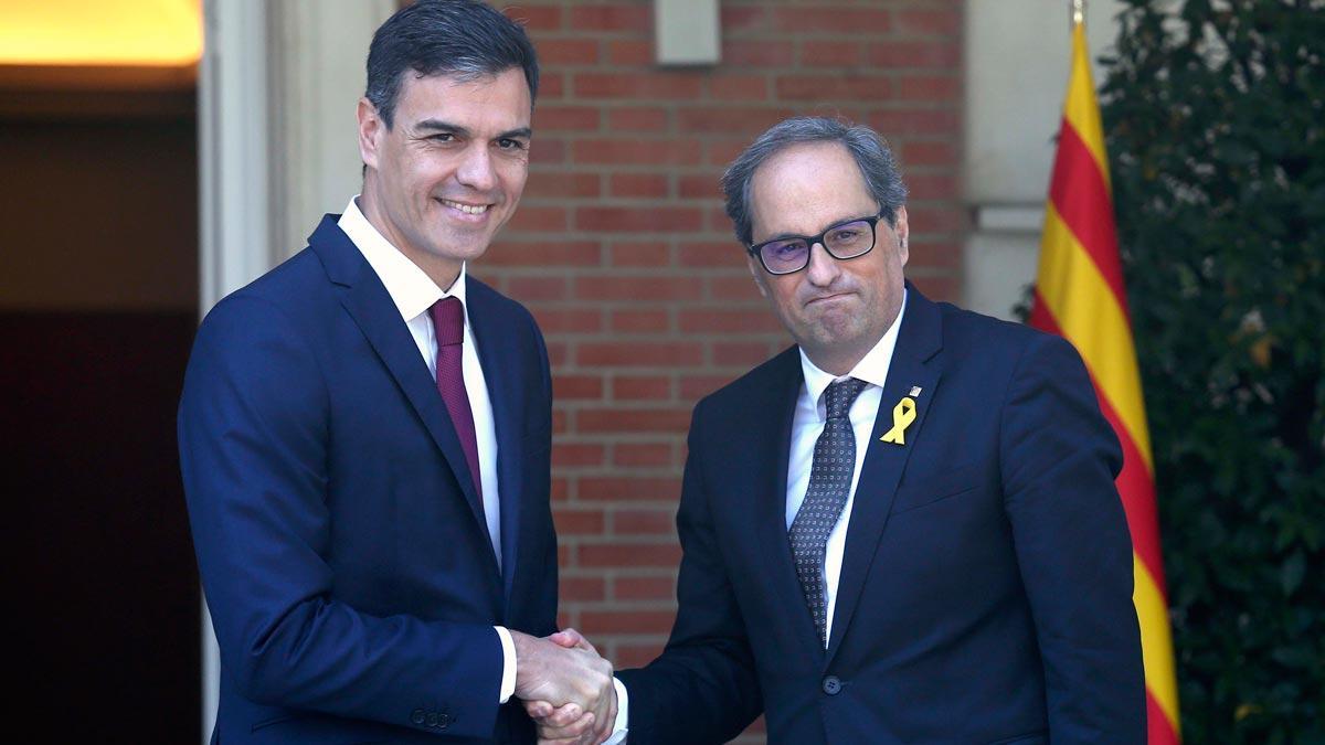 Reunión entre Quim Torra y Pedro Sánchez en la Moncloa.