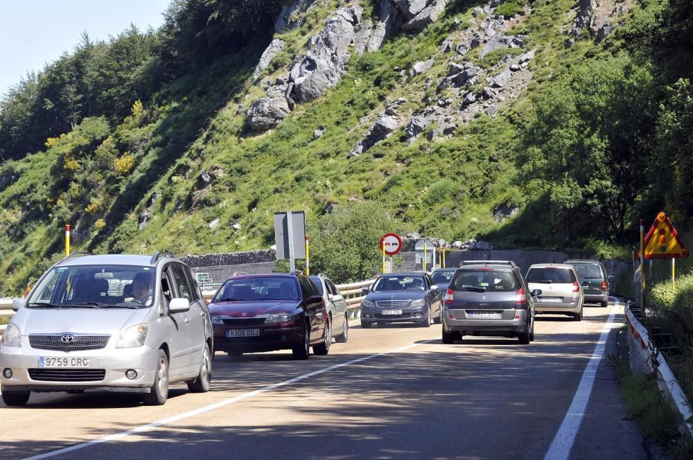 Obras en la carretera del puerto de Pajares