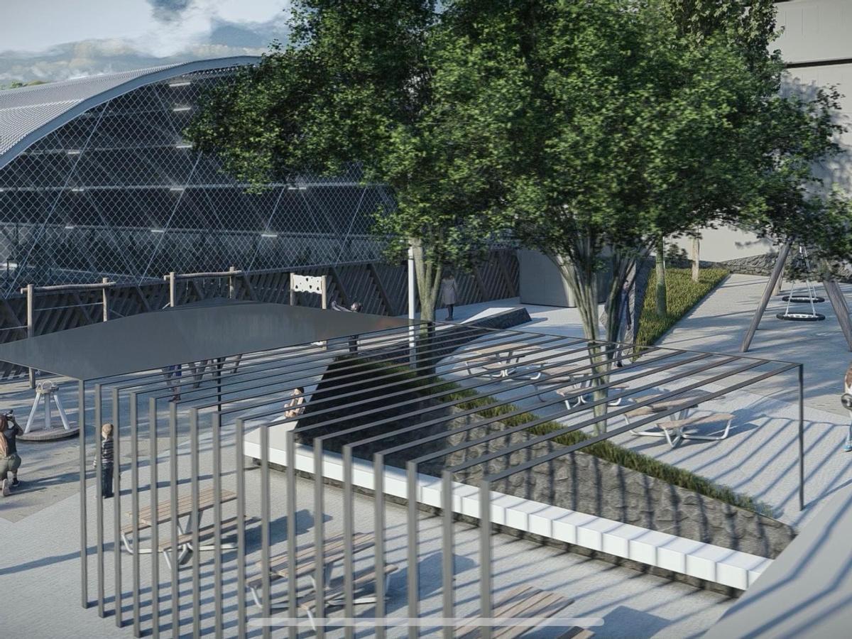Infografía de la nueva zona deportiva y de ocio en María Jiménez.