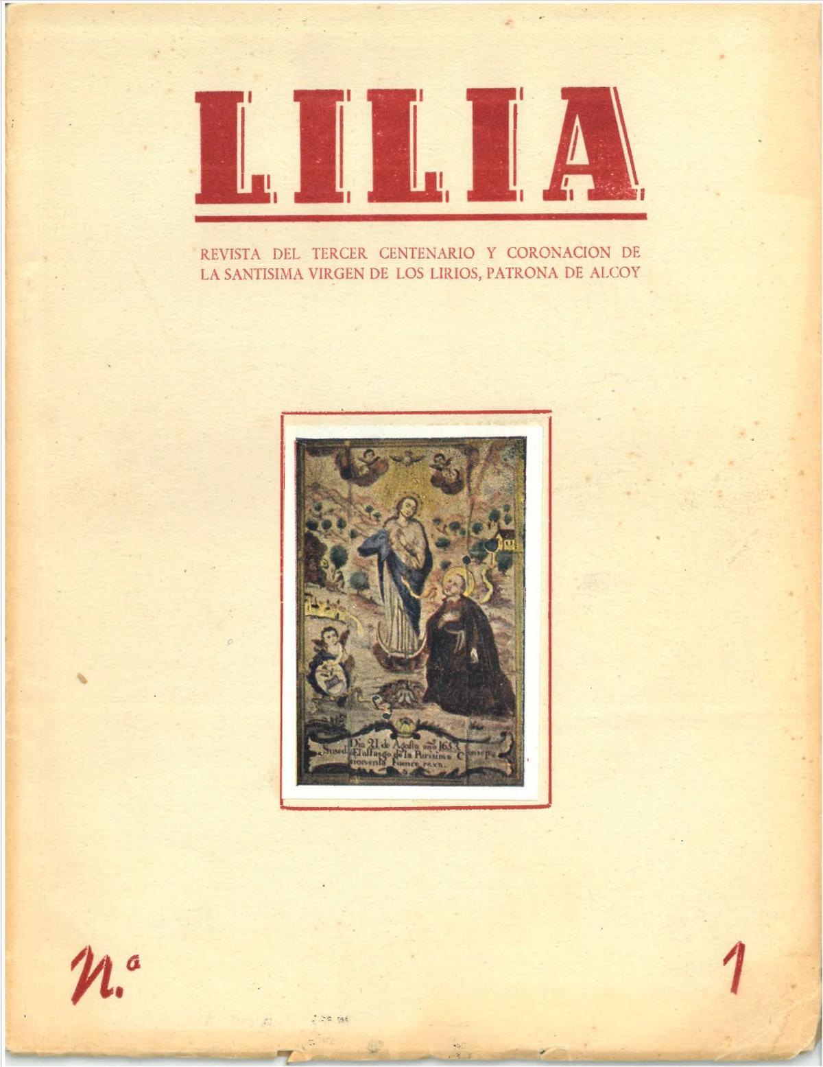 Portada del primer número de la revista "Lilia", de 1952