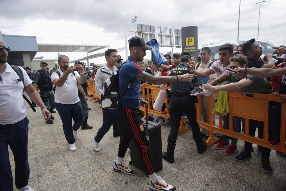 La selección española ya está en Asturias