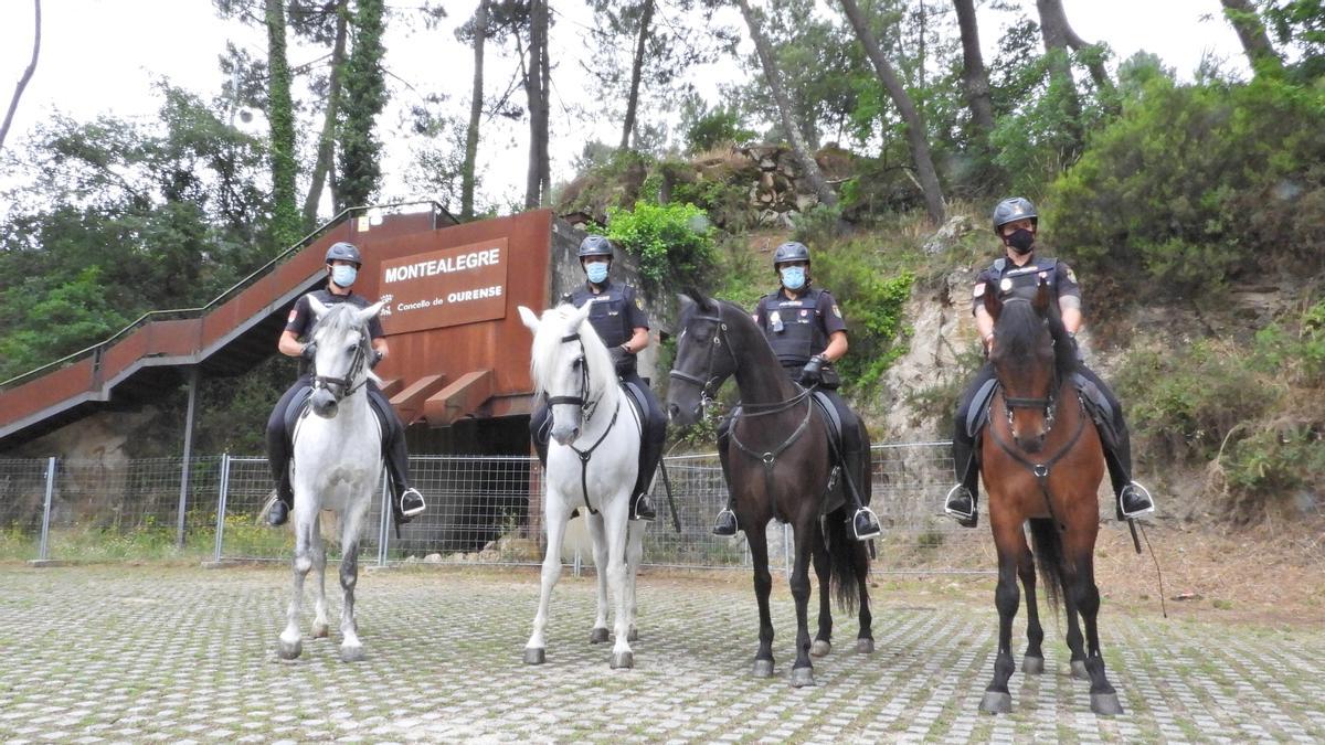 "Policía montada" en Ourense contra los incendios