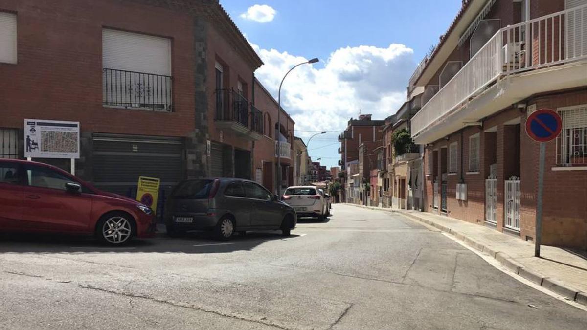 Tramo de la calle Castelló (Rubí) en el que se renovará la red de agua potable