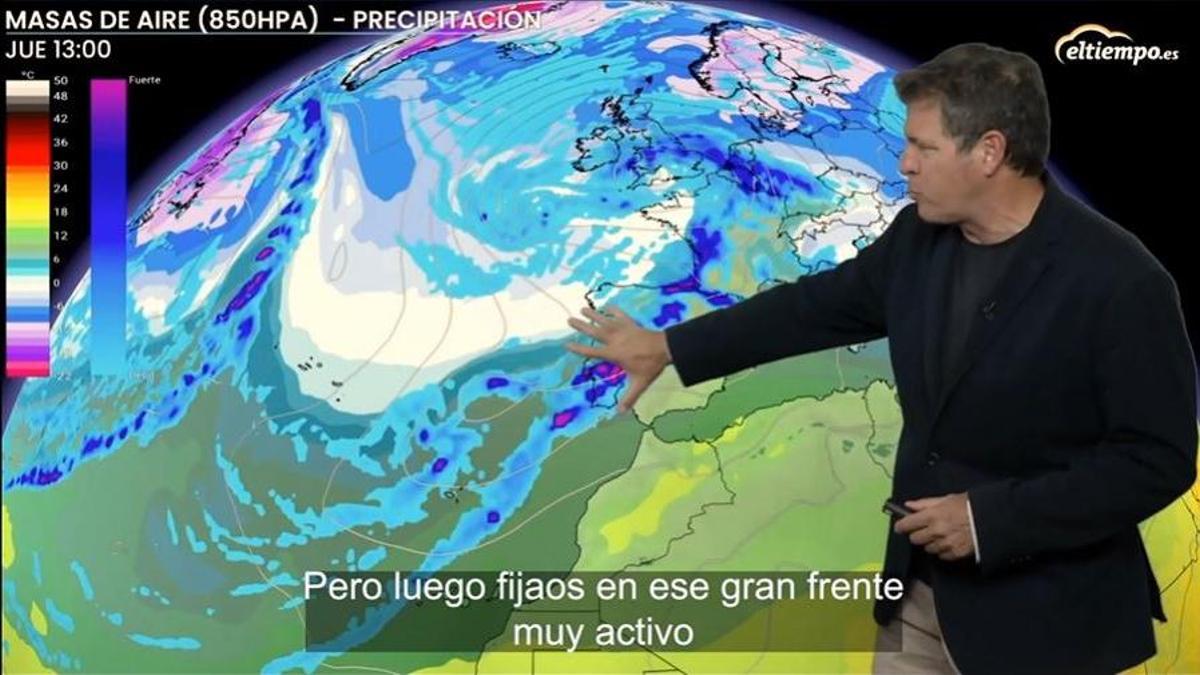 Fotograma de la previsión meteorológica según Mario Picazo