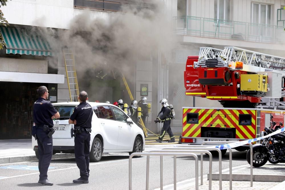 Incendio en un bar en el centro de Valladolid