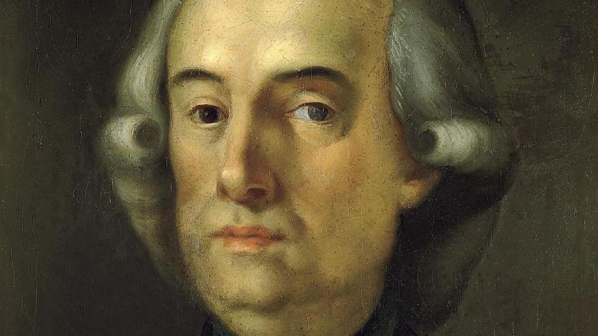 Autorretrato de Antonio Ponz, el historiador ilustrado, pintor y viajero español.