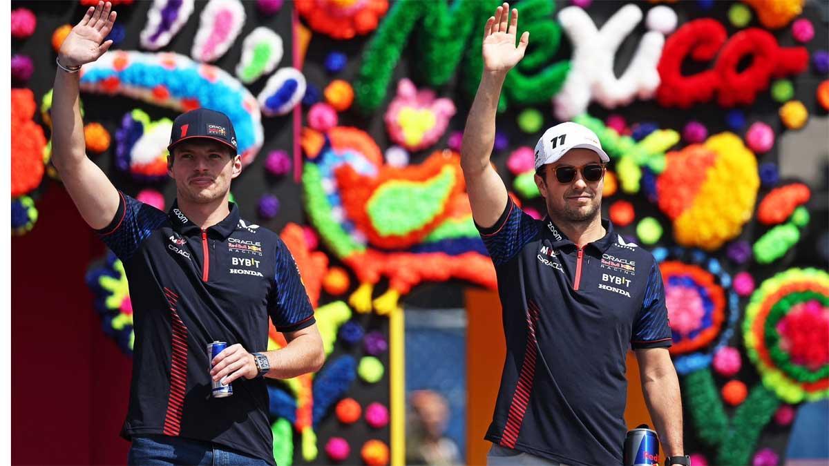 Verstappen y Checo, antes de la carrera en México