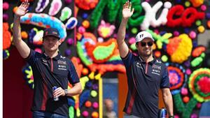 Verstappen y Checo, antes de la carrera en México