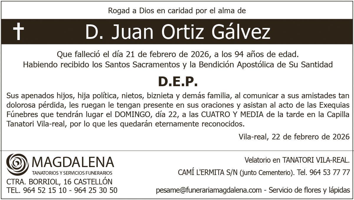 D. Juan Ortiz Gálvez