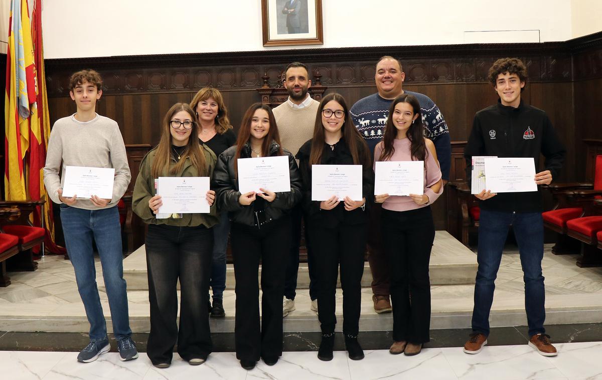 Estudiantes de la ESO en el acto.