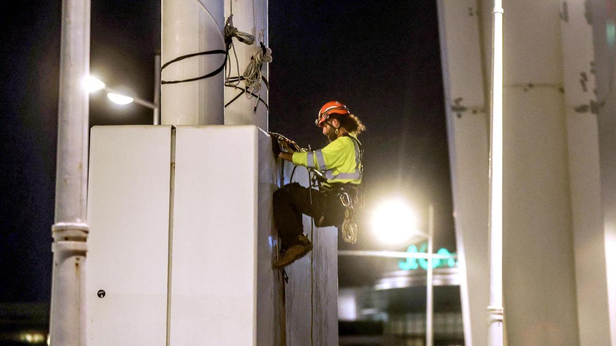 Trabajos de reparación del Pont de l’Assut de l’Or