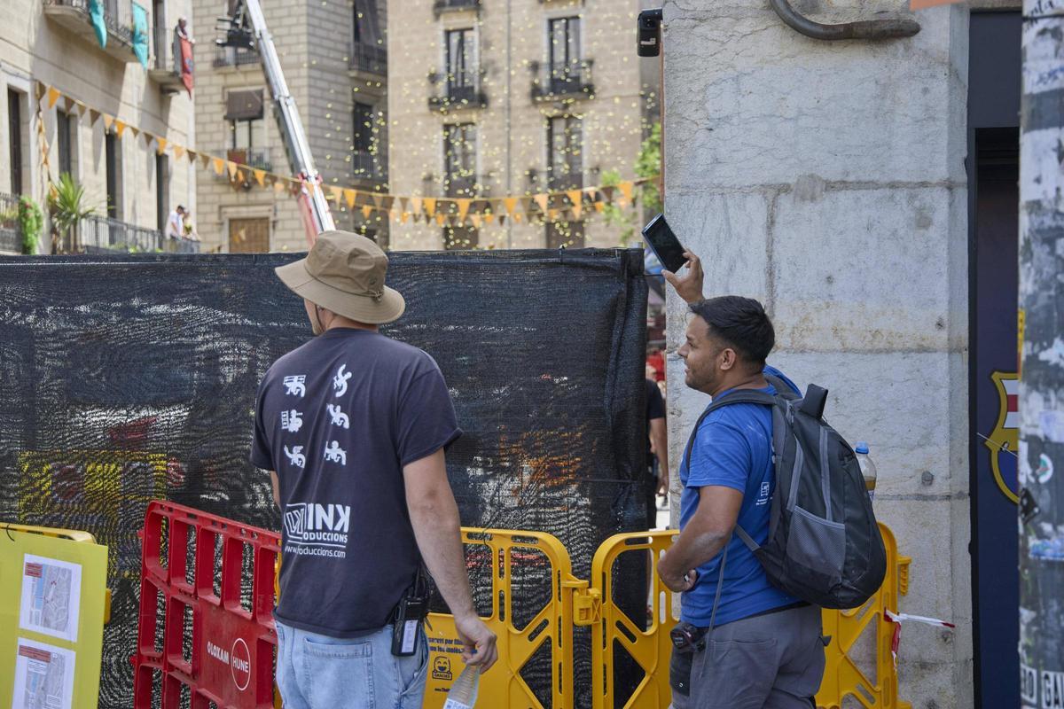 La plaça del Vi en acció