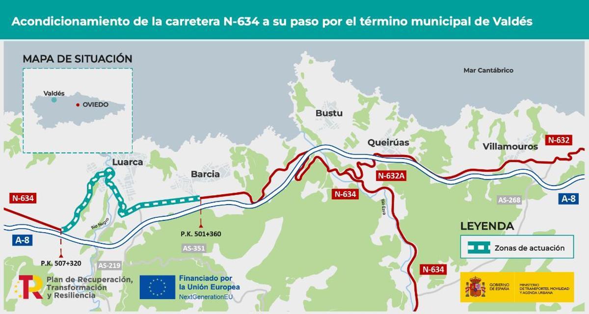 Infografía que detalla la zona de actuación.