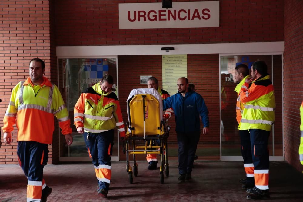 "Temporal en Asturias: El hospital de Arriondas, d