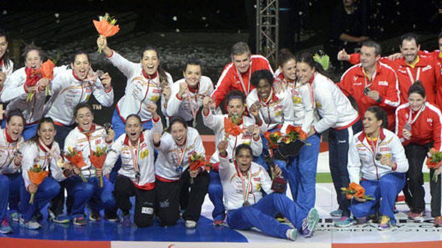 El equipo español con la medalla de plata