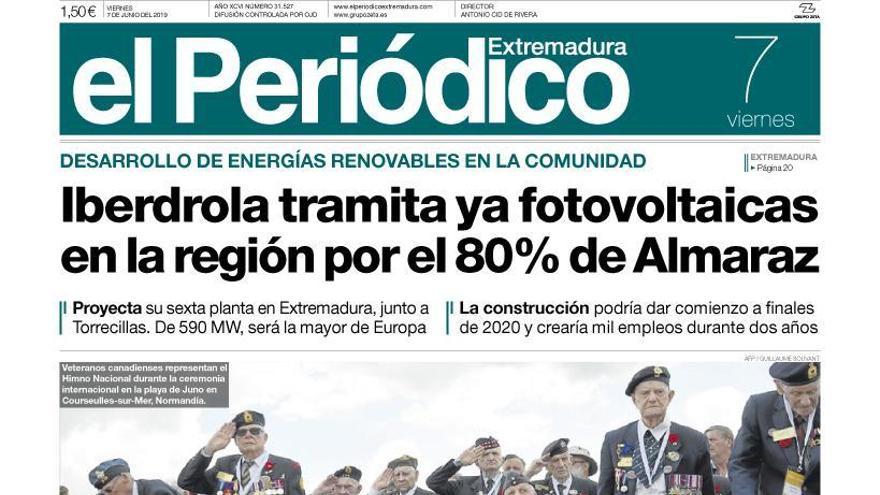 Esta es la portada de EL PERIÓDICO EXTREMADURA correspondiente al día 7 de junio del 2019