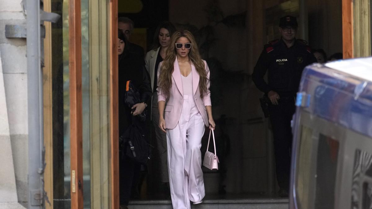 Shakira, tras decalrar en el juicio en Barcelona.