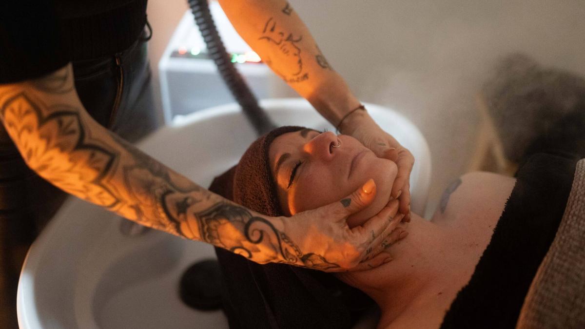 Tratamiento de spa en la peluquería orgánica Mi Momento.