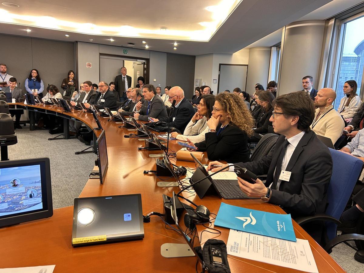 Ramón Muñoz-Calero, durante su intervención en Bruselas.