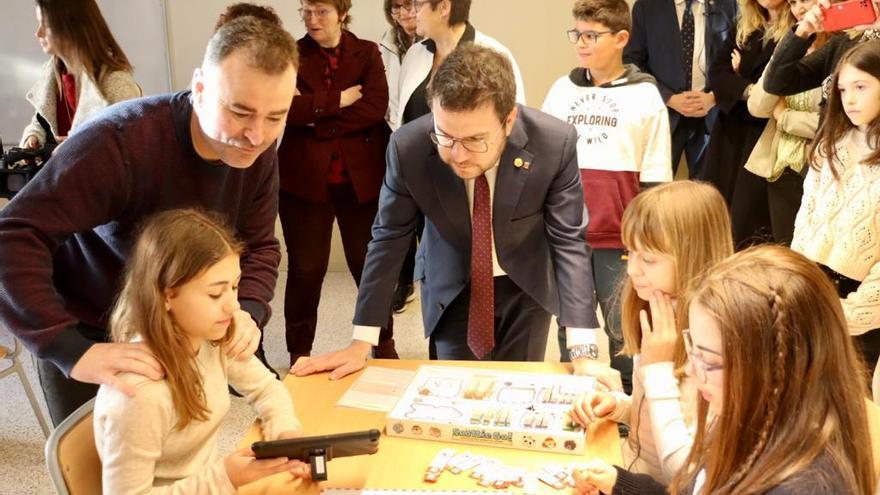 El president Aragonès i la consellera Simó inauguren l’escola Madrenc