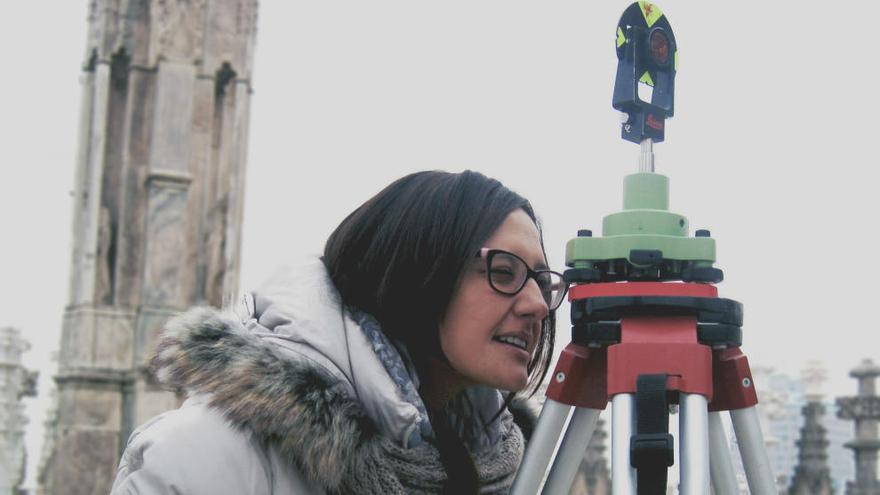 Macarena salcedo durante sus trabajos en el Duomo