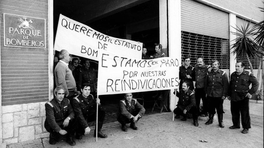 Así se movilizaron los bomberos de Alicante: Estas fueron algunas de sus protestas históricas