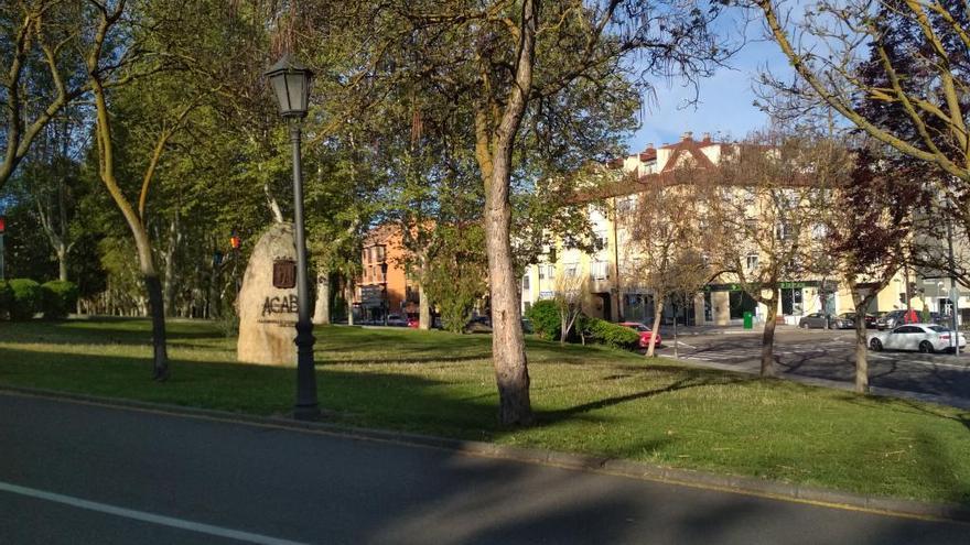 Parque de San Martín durante la mañana de este lunes.