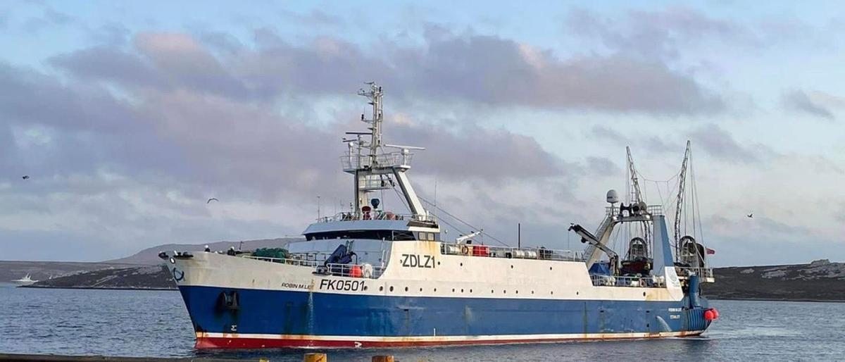 El “Robin M. Lee”, este año en la capital de Malvinas, Stanley. / Polar Seafish