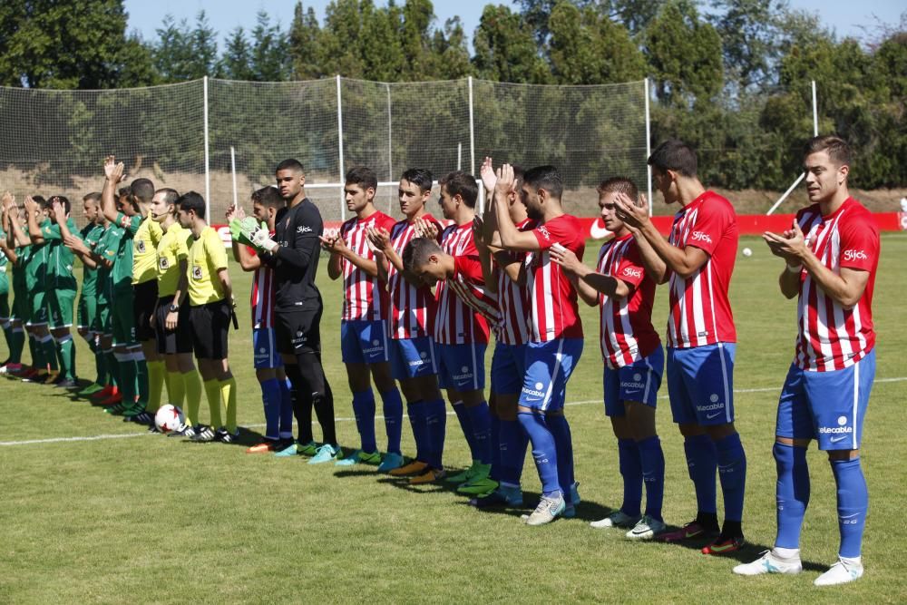 El partido entre el Sporting B y el Gernika, en imágenes