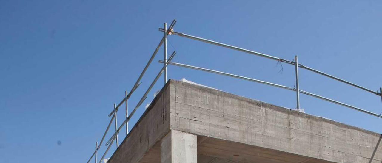 La zona desde la que se accederá a la nueva estación subterránea de La Felguera.