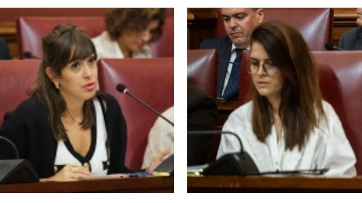 Charín González, concejala al frente del IMAS, y Alana Chinea, del grupo socialista, en la oposición; ambas trabajadoras sociales.