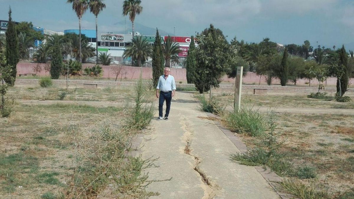 El parque de Los Tres Jardines, en San Pedro, en una imagen de 2019