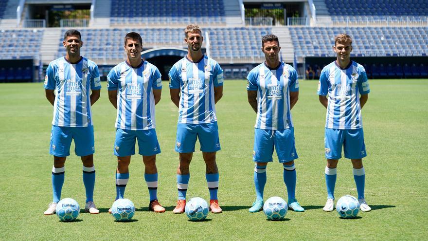 Presentación de Juanfran Moreno, Unai Bustinza, Aleix Febas, Fran Sol y Rubén Castro, fichajes del Málaga CF