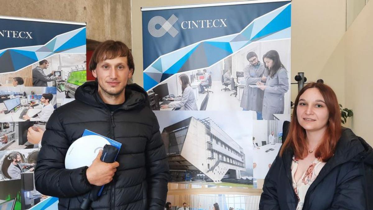 Daniel González e Noemi Alonso, onte, en Cintecx