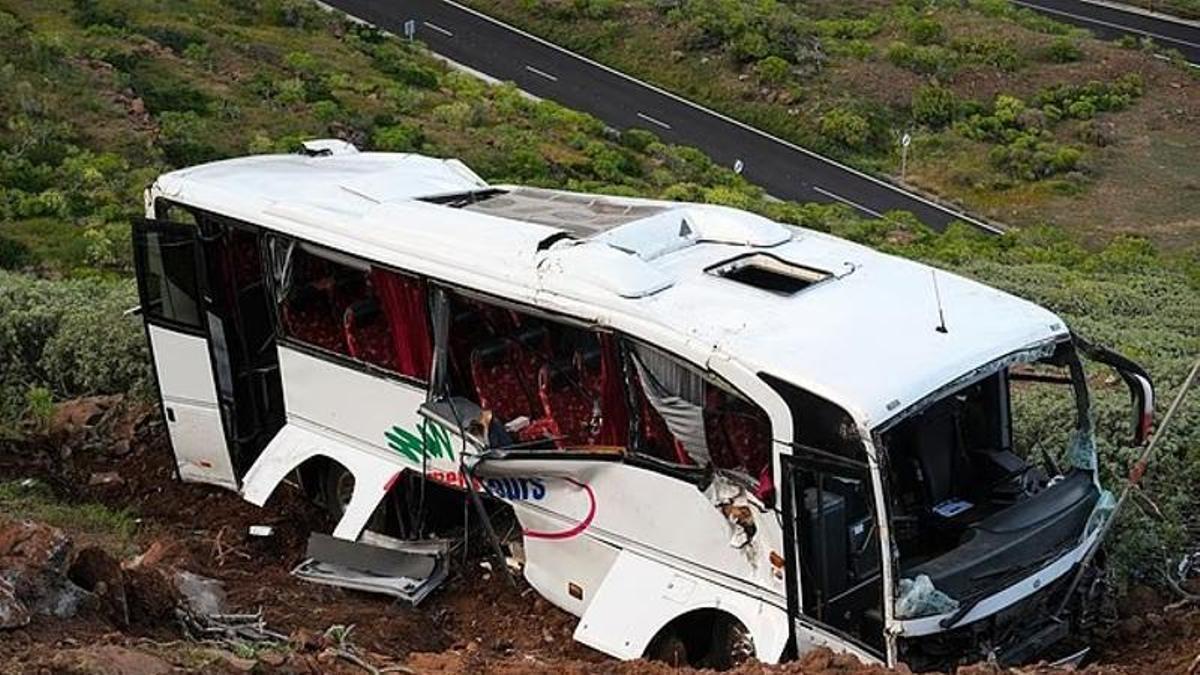 Accidente grave de guagua en La Gomera