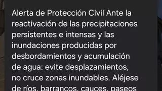 Emergencias envía un tercer Es-Alert en menos de 24 horas por riesgo de inundaciones