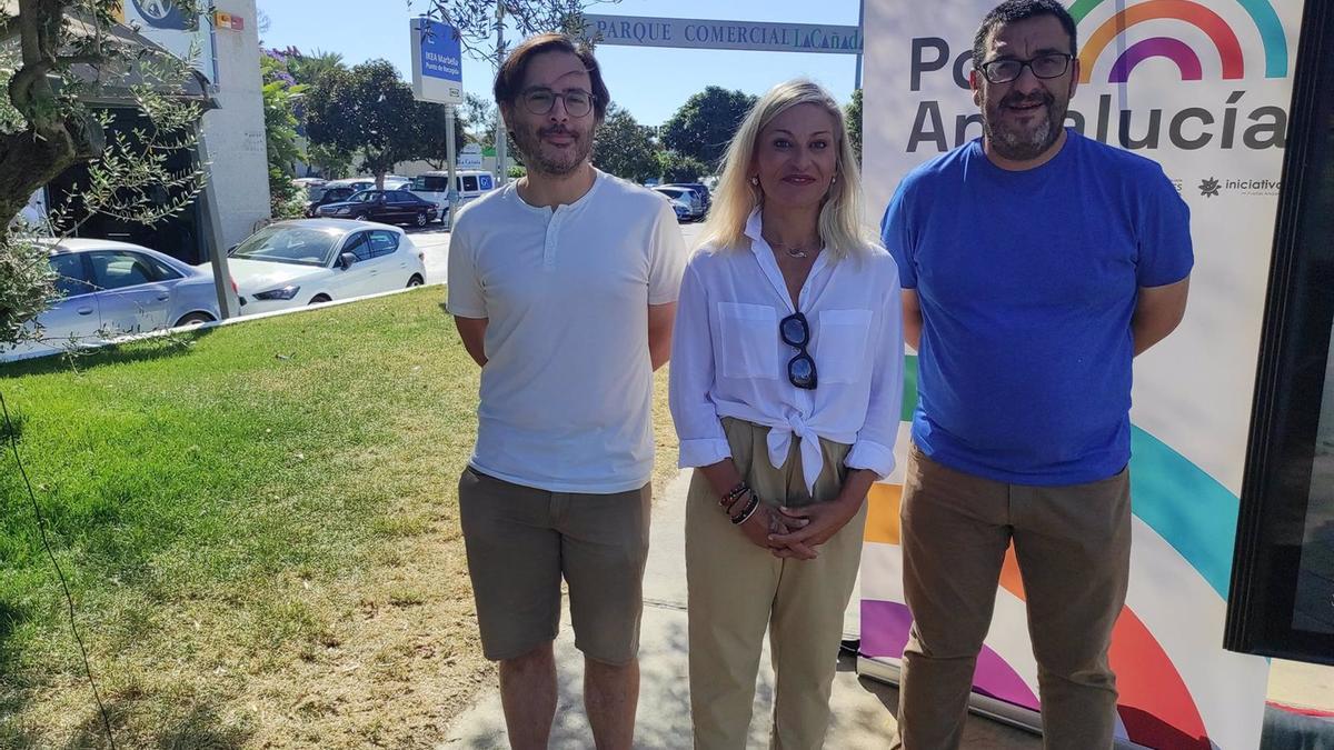 Integrantes de la candidatura de 'Por Andalucía' en una visita a Marbella