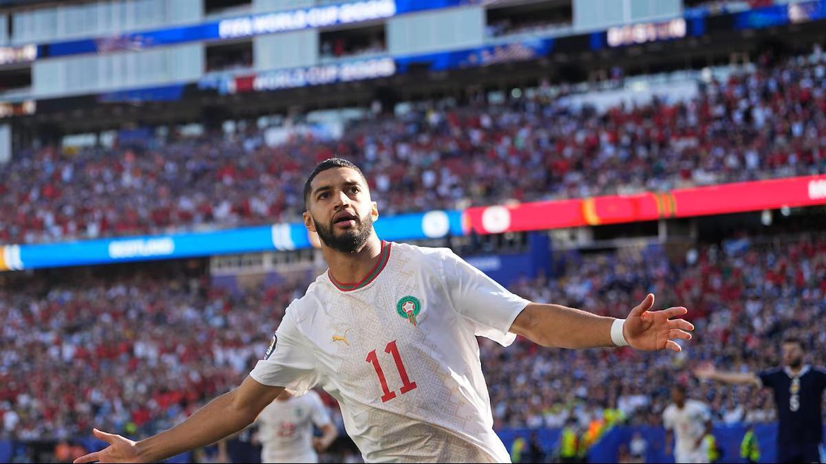 Marruecos sumó su primera victoria del torneo gracias a un tempranero gol de Saibari contra Escocia
