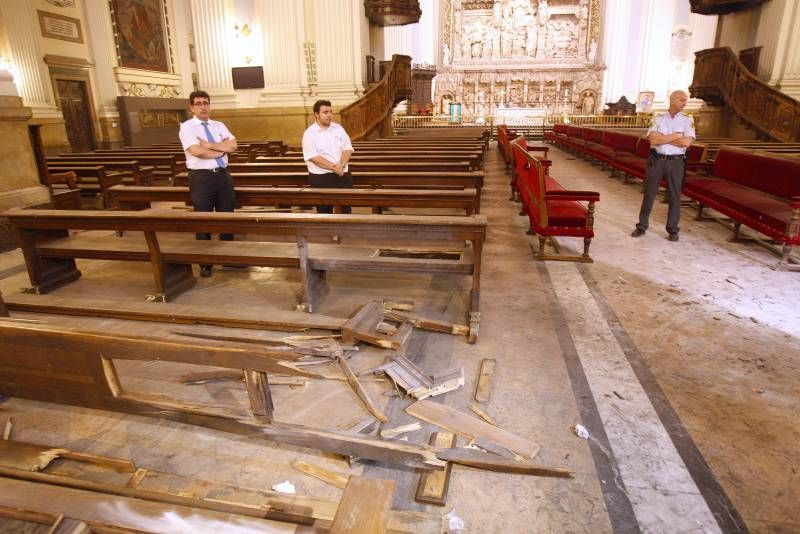 Fotogalería: Explosión en el interior de la basílica del Pilar