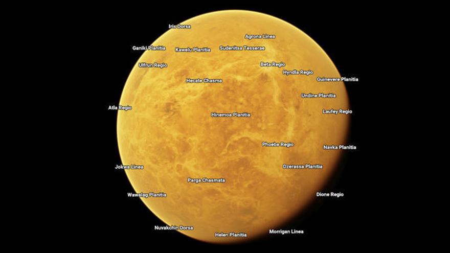 El planeta Venus visto desde Google Maps.