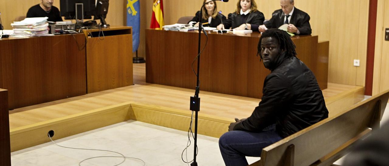 Papagore Ndoye, durante uno de sus juicios.